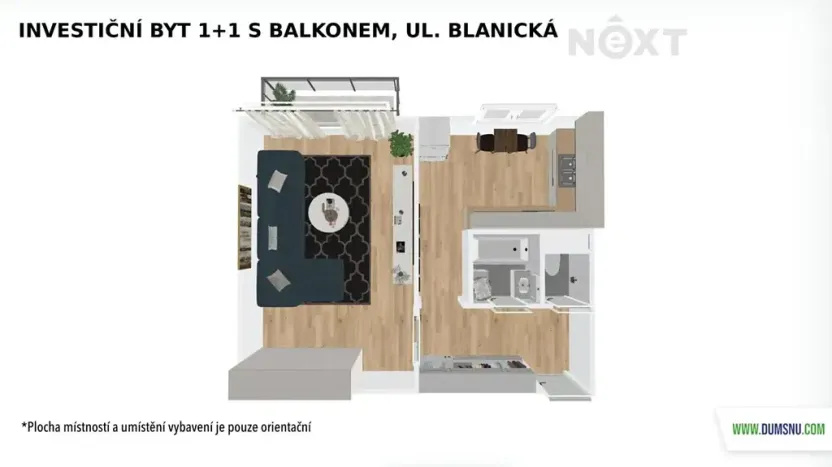 Prodej bytu 1+1, Šumperk, Blanická, 39 m2
