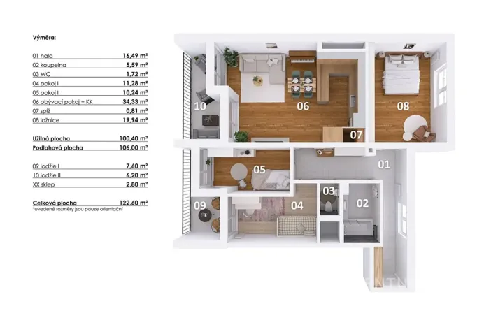 Prodej bytu 4+kk, Praha - Žižkov, Olgy Havlové, 100 m2