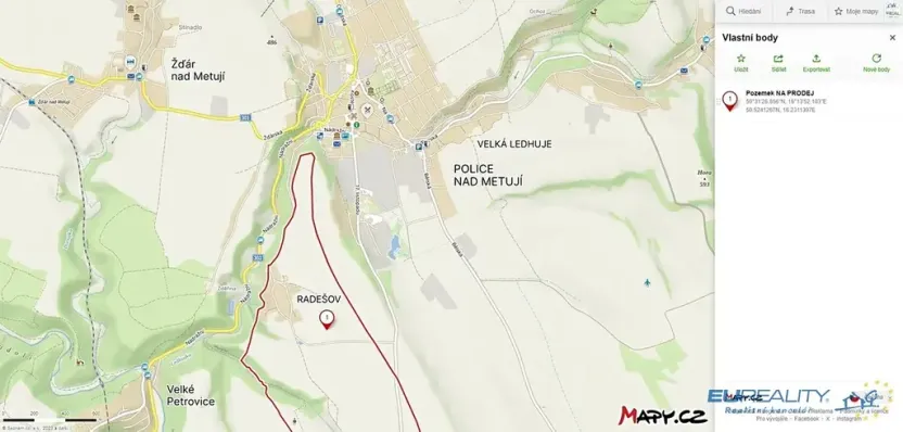Prodej louky, Police nad Metují, 8537 m2