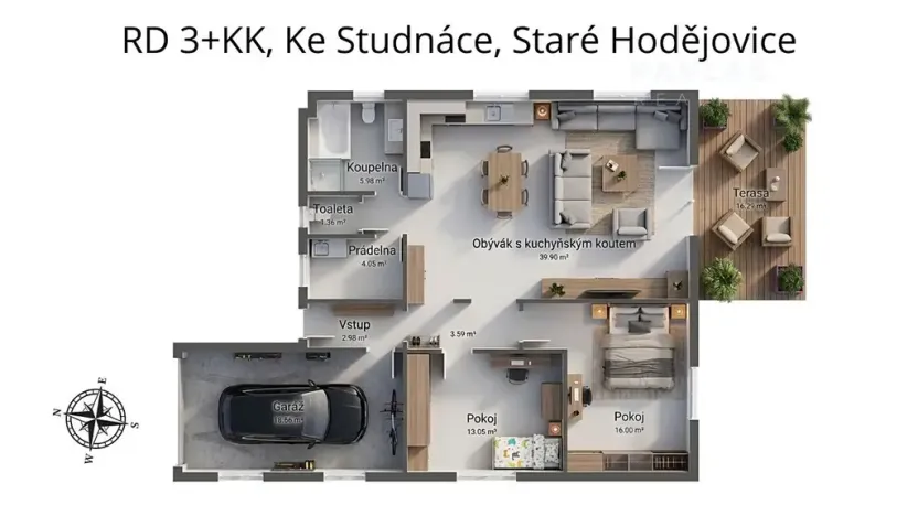 Prodej rodinného domu, České Budějovice, Ke Studánce, 107 m2
