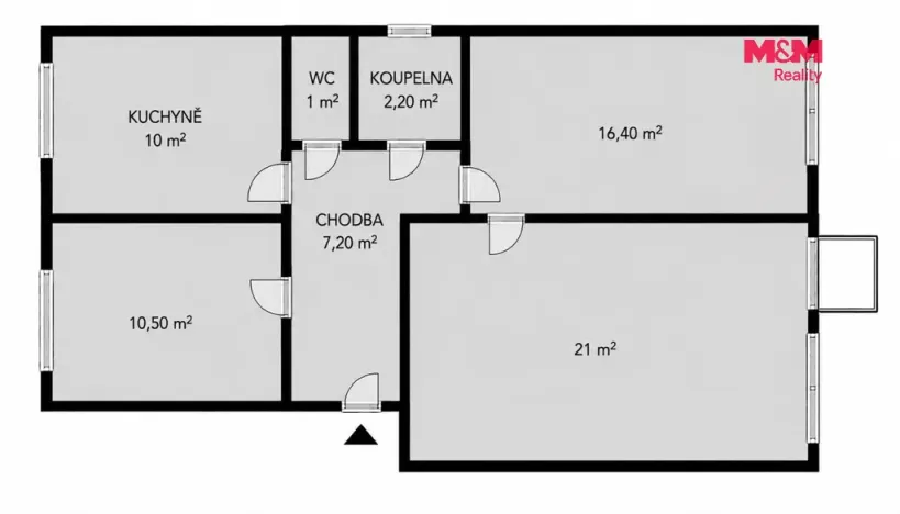 Prodej bytu 3+1, Okrouhlá, 69 m2
