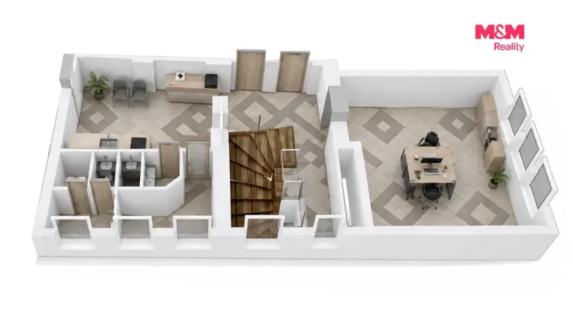 Pronájem kanceláře, Ústí nad Orlicí, Mírové nám., 40 m2