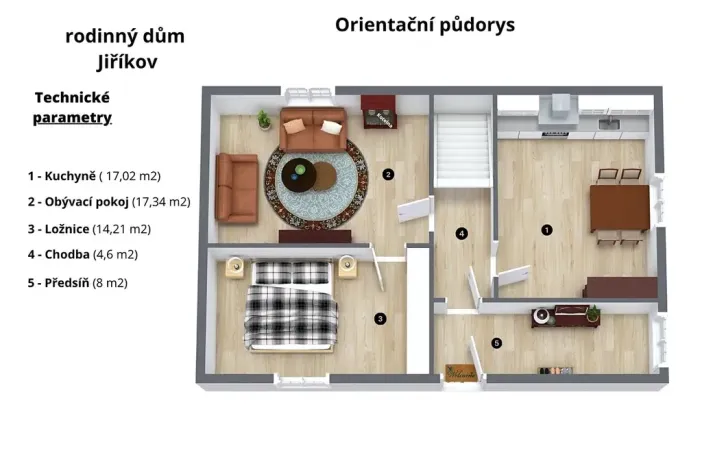 Prodej chalupy, Kámen, 61 m2