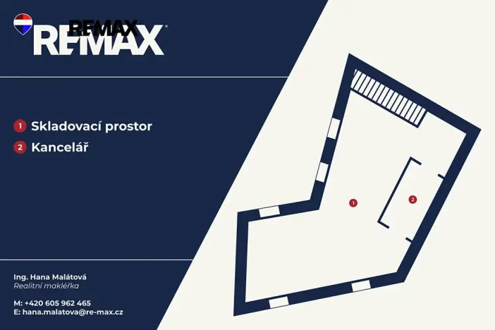 Pronájem skladu, Praha - Velká Chuchle, náměstí Chuchelských bojovníků, 85 m2