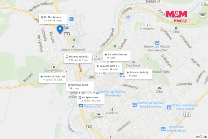 Pronájem bytu 2+1, Rychnov nad Kněžnou, Jiráskova, 47 m2