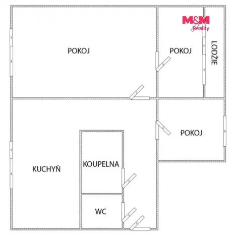 Prodej bytu 3+1, Krupka - Maršov, Karla Čapka, 79 m2