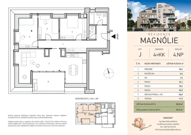 Prodej bytu 4+kk, Praha - Vysočany, U vysočanského pivovaru, 91 m2