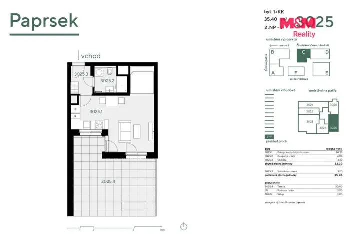 Prodej bytu 1+kk, Praha, Hábova, 35 m2