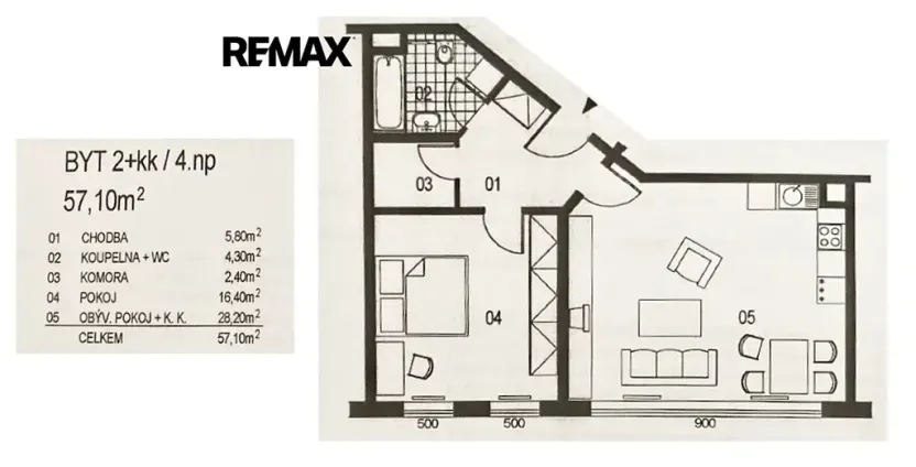 Pronájem bytu 2+kk, Praha - Vršovice, Ruská, 57 m2