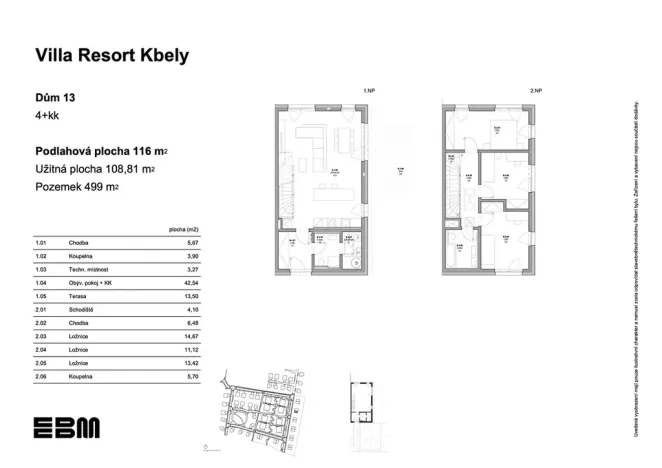 Prodej rodinného domu, Praha - Kbely, K Vinoři, 116 m2