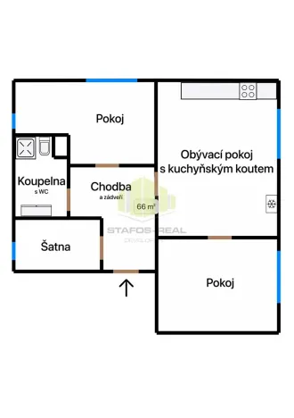 Pronájem bytu 3+kk, Litovel, 65 m2