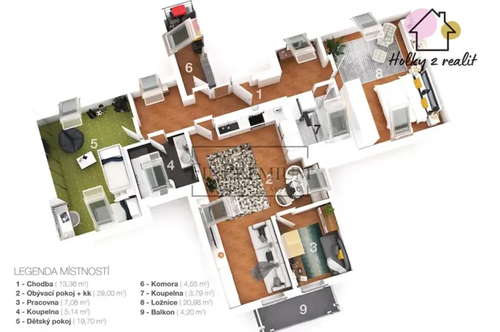 Prodej bytu 3+kk, Jesenice, Lomená, 108 m2