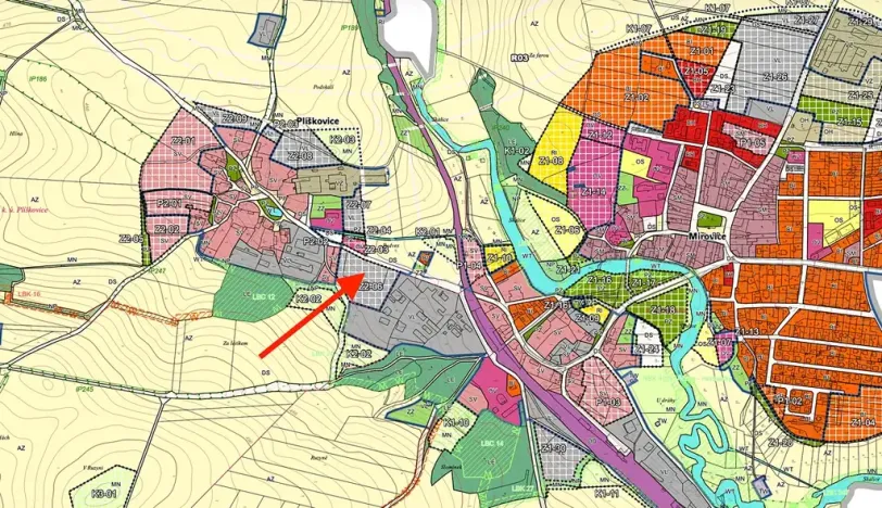 Prodej komerčního pozemku, Mirovice, 6430 m2
