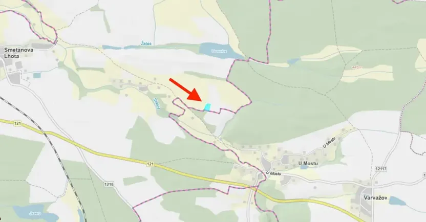 Prodej pole, Smetanova Lhota, 3596 m2