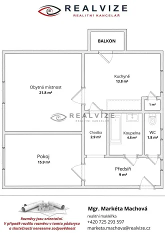 Prodej bytu 2+1, České Budějovice, Mánesova, 73 m2
