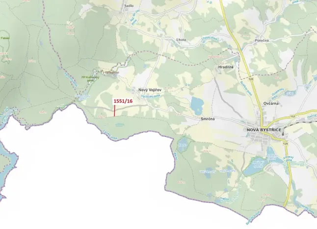 Dražba lesa, Nová Bystřice, 148 m2