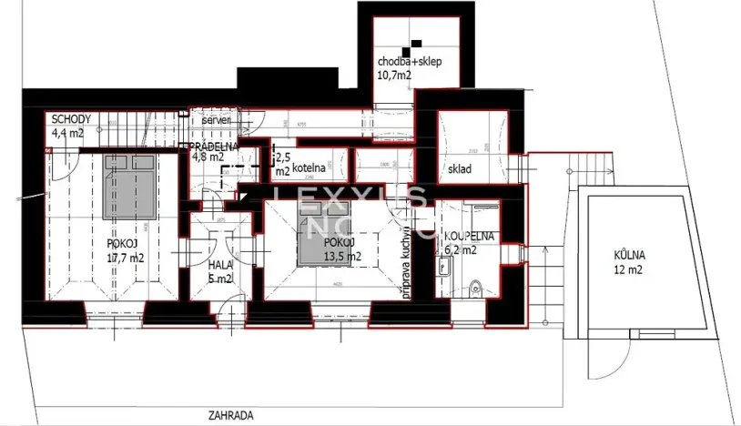Pronájem rodinného domu, Kosoř, Dolejší, 190 m2