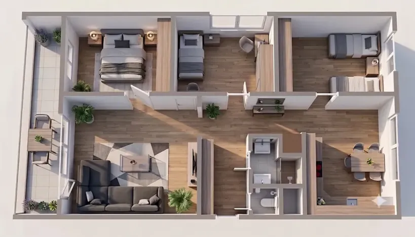 Prodej bytu 4+1, Zlín, Okružní, 88 m2