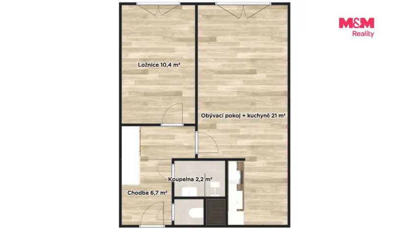 Pronájem bytu 2+kk, Lysá nad Labem - Litol, Na Vysoké mezi, 42 m2
