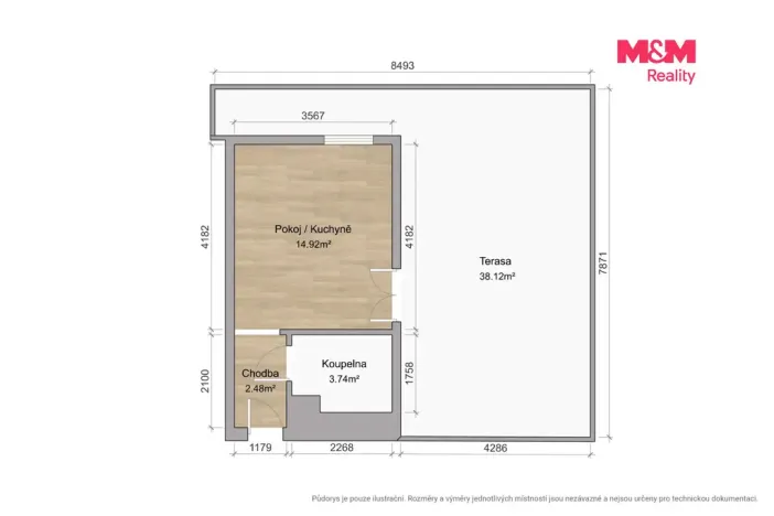 Prodej bytu 1+kk, Příbram - Příbram VII, Edvarda Beneše, 21 m2