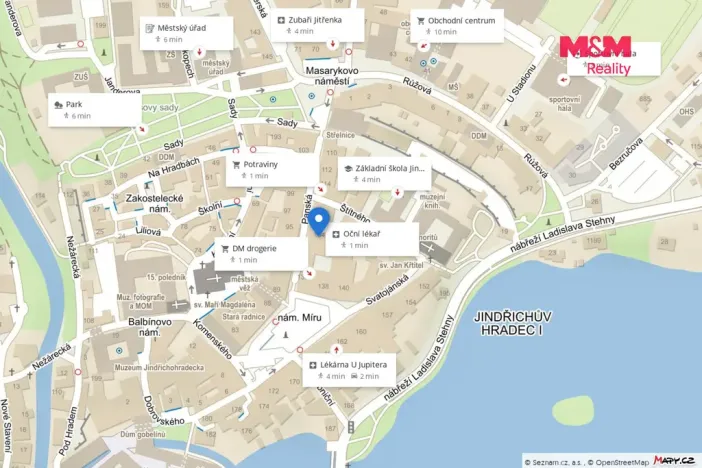 Pronájem bytu 2+kk, Jindřichův Hradec - Jindřichův Hradec I, Panská, 70 m2