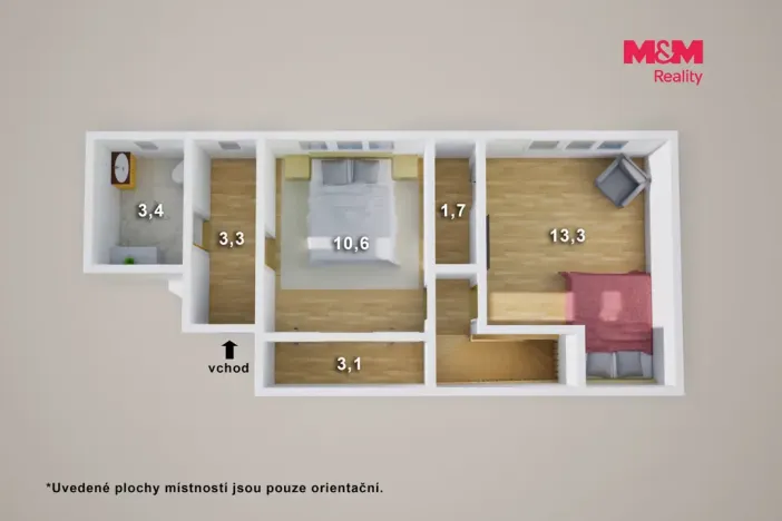 Prodej bytu 3+1, Teplice - Trnovany, Fügnerova, 76 m2