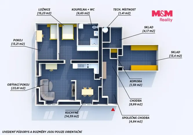 Prodej bytu 3+kk, Skořice, 73 m2
