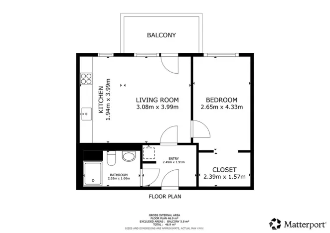 Pronájem bytu 2+kk, Praha - Košíře, Naskové, 47 m2