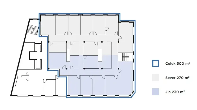 Pronájem kanceláře, Praha - Holešovice, U Uranie, 500 m2
