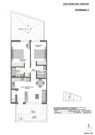 Prodej rodinného domu, San Pedro del Pinatar, Murcia, Španělsko, 66 m2