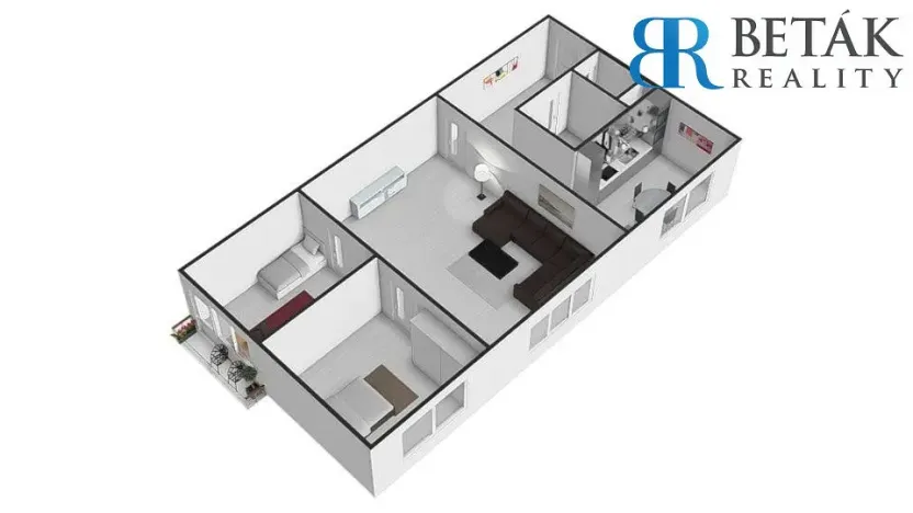 Prodej bytu 3+1, Přerov - Přerov I-Město, Denisova, 60 m2