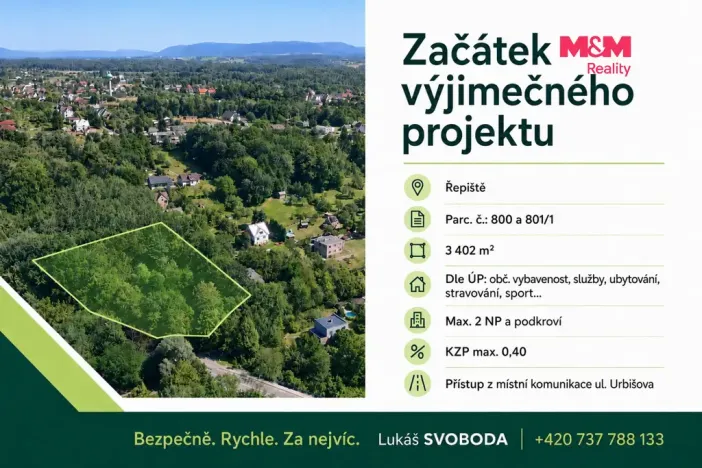 Prodej komerčního pozemku, Řepiště, 3402 m2