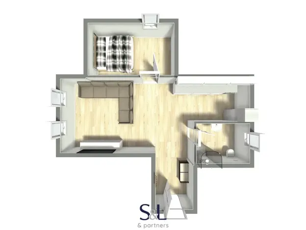 Pronájem bytu 2+kk, Liberec, Borový vrch, 37 m2