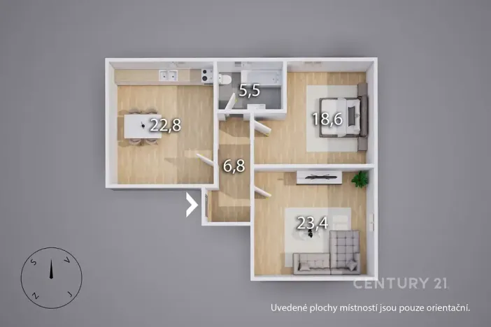 Pronájem bytu 3+kk, Františkov nad Ploučnicí, 75 m2