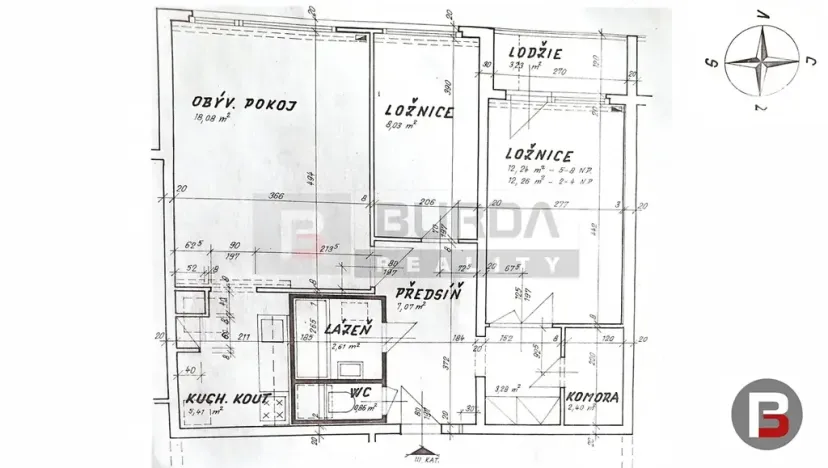 Prodej bytu 3+kk, Praha - Chodov, Michnova, 61 m2
