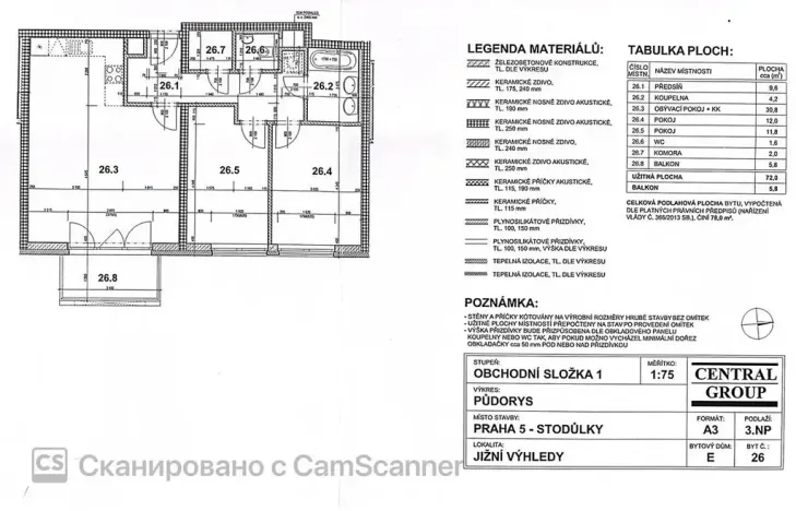 Pronájem bytu 3+kk, Praha - Stodůlky, Toufarova, 74 m2