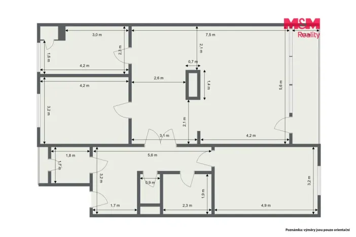 Prodej bytu 3+1, Mariánské Lázně, Stavbařů, 100 m2