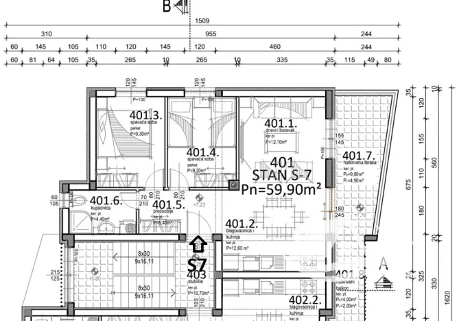 Prodej bytu 3+kk, Mandre, Chorvatsko, 45 m2