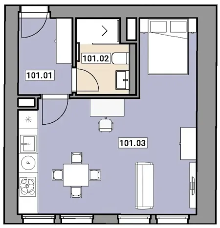 Prodej bytu 1+kk, Praha - Zbraslav, Elišky Přemyslovny, 34 m2