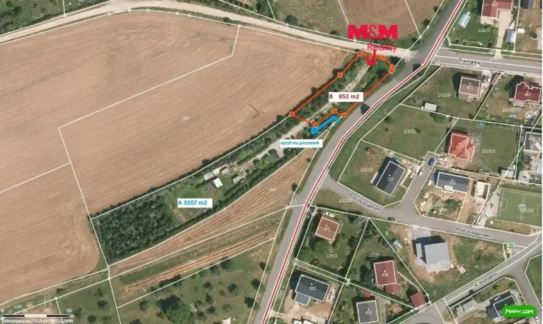 Prodej pozemku pro bydlení, Tmaň - Lounín, 4059 m2