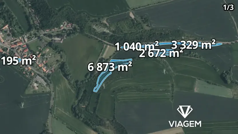 Prodej podílu pole, Hřivice, 2206 m2
