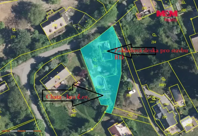 Prodej pozemku pro bydlení, Žandov - Radeč, 858 m2