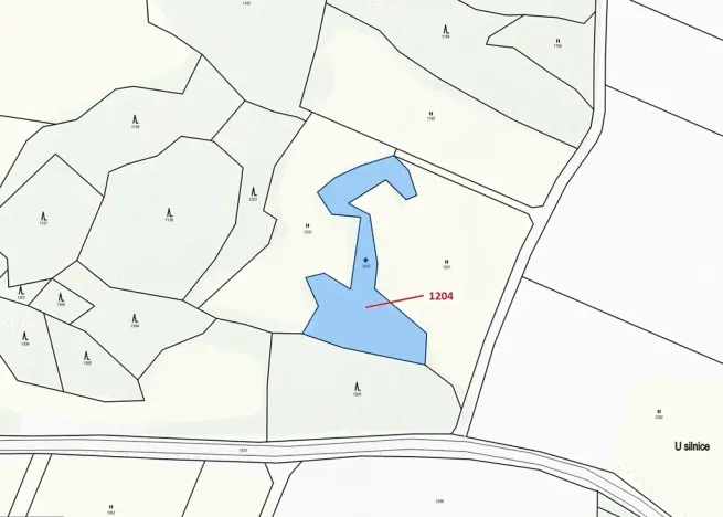 Dražba pozemku, Kadov, 2951 m2