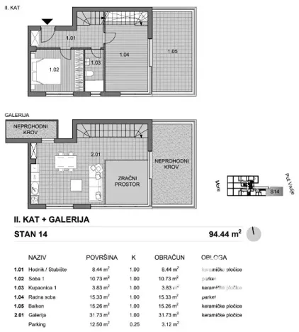 Prodej bytu 3+kk, Povljana, Chorvatsko, 80 m2