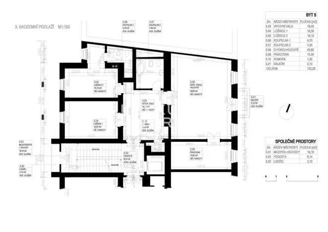 Prodej bytu 4+kk, Praha - Vinohrady, Varšavská, 130 m2