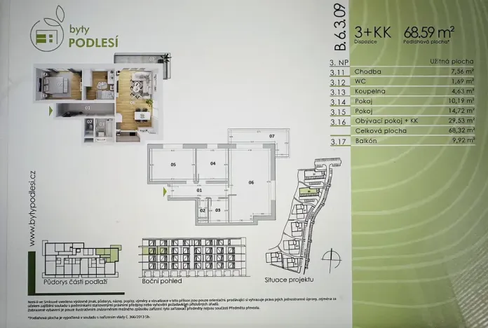 Pronájem bytu 3+kk, Jablonec nad Nisou - Rýnovice, Za Jízdárnou, 79 m2