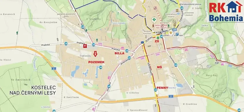 Prodej pozemku pro bydlení, Kostelec nad Černými lesy, Trativody, 999 m2
