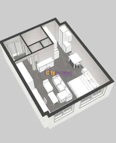 Pronájem bytu 1+kk, Praha - Bohnice, Poznaňská, 45 m2