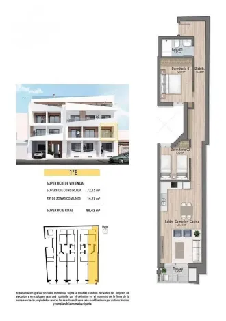 Prodej bytu 3+kk, Torrevieja, Alicante, Španělsko, 74 m2