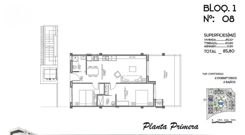 Prodej bytu 3+kk, Guardamar del Segura, Alicante, Španělsko, 64 m2